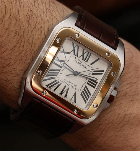 cartier santos 100 watch replica|cartier santos 100 price list.